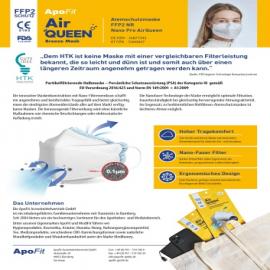 Ffp2 Nano Pro Atemschutzmaske Airqueen NR