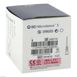 BD Microlance Kanüle 18 G 1 1/2 40 mm trans.